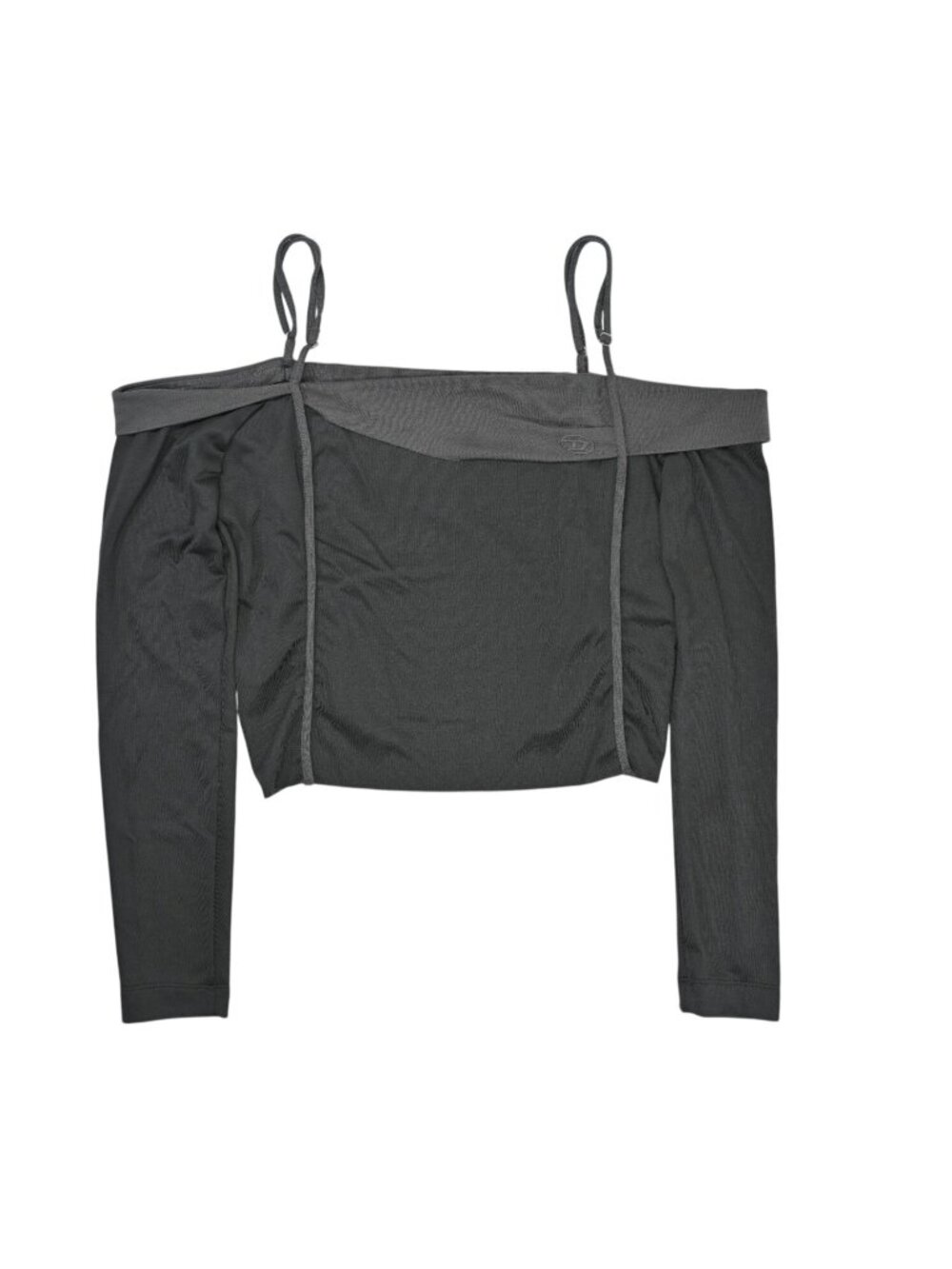Diesel Bandeau Top In Black Stretch Modal